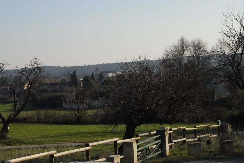 vue sur le village de Mouriès